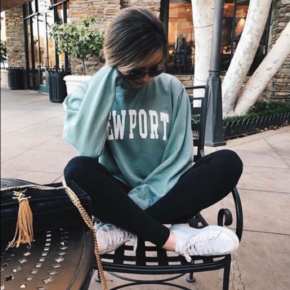 Brandy Melville Tops - Brandy Melville Mint Erica Newport Crewneck